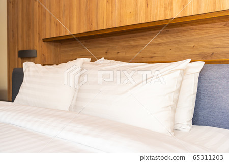 Pillow on bed decoration interior of bedroom interior 65311203