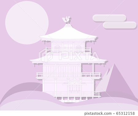 Spring Kyoto "Kinkakuji" paper craft style Spring Kyoto "Kinkakuji" paper craft style 65312158