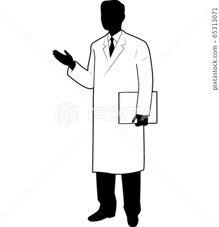 A white coat male to explain A white coat male to explain 65313071