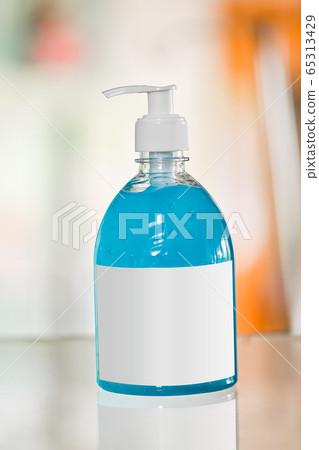 alcohol gel bottle pump with empty white lable for add logo mockup hand sanitizer in public park for stop pandemic coronavirus breakout alcohol gel bottle pump with empty white lable for add logo mockup hand sanitizer in public park for stop pandemic coronavirus breakout 65313429