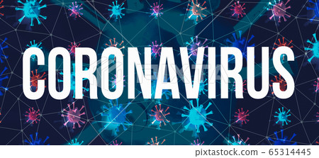 Coronavirus theme with dark connected viruses Coronavirus theme with dark connected viruses 65314445