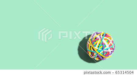 Elastic band ball with drop shadow Elastic band ball with drop shadow 65314504
