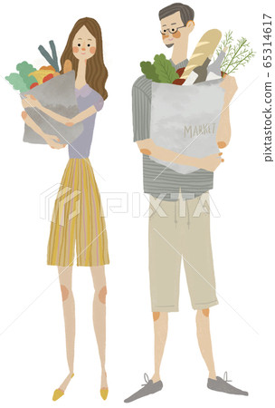 Couple lifestyle illustration 65314617