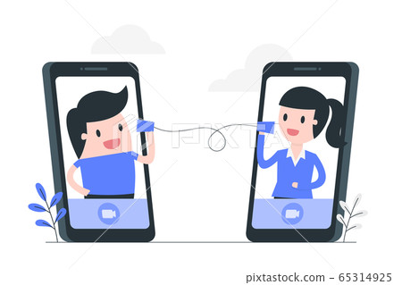 Video conference concept illustration. 65314925