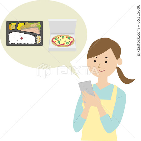 女人訂購交付矢量 65315006