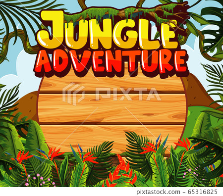 Banner template with forest in background Banner template with forest in background 65316825