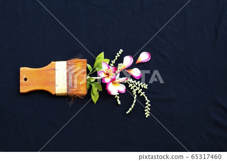colorful flowers frangipani local flora of asia with paintbrush in spring season colorful flowers frangipani local flora of asia with paintbrush in spring season 65317460