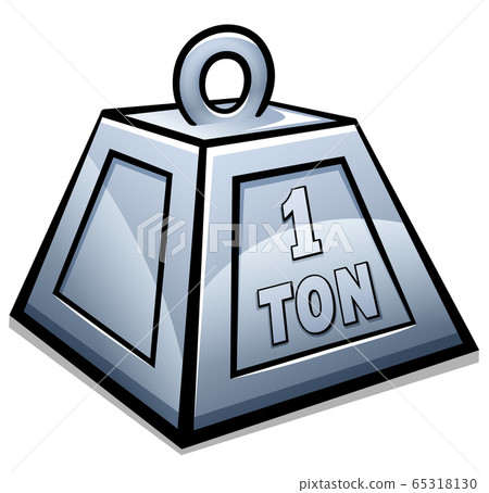 Vector weight one ton isolated - Stock Illustration [65318130] - PIXTA