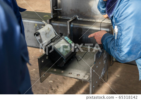 Steel construction work Product inspection Ultrasonic flaw detection test UT 65318142