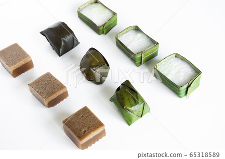 Malaysian food. chocolate jelly, kuih koci, and 65318589