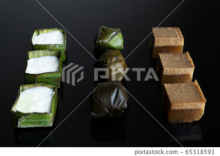 Malaysian food. chocolate jelly, kuih koci, and Malaysian food. chocolate jelly, kuih koci, and 65318591