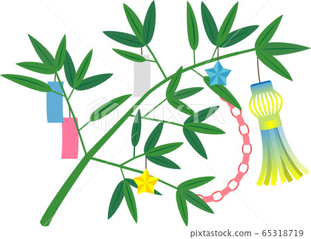 Tanabata material decoration bamboo bamboo 65318719