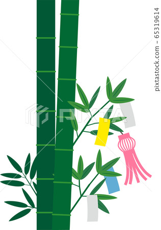 Tanabata material decoration bamboo bamboo Tanabata material decoration bamboo bamboo 65319614