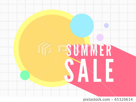 Summer sale banner template. White tiles background. Summer sale banner template. White tiles background. 65320614