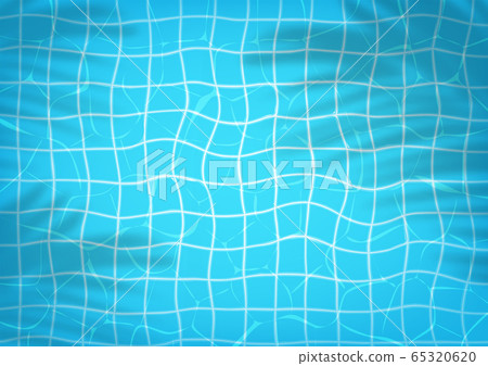 Swimming Pool With Palm Leaves Shadow Top View Stock Illustration 65320620 Pixta