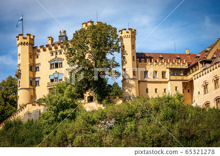 Hohenschwangau Castle in Schwangau village - Bavaria Germany 65321278