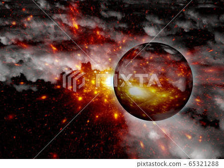 galaxy in a free space. 3D rendering 65321288