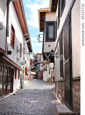 Medieval houses in old town Kaleici, Ankara, 65321726
