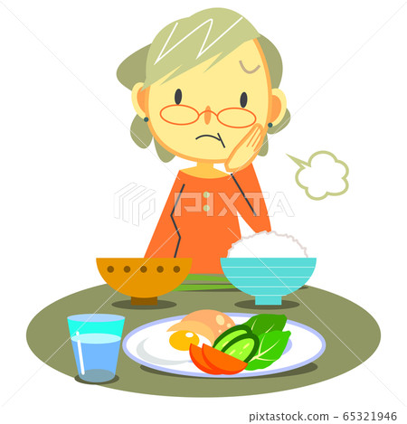Senior woman healthy without appetite 65321946