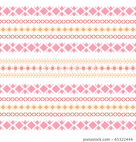 Colorful cute ornament on embroidery design for bedroom decorative. 65322444