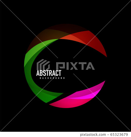 Geometric logo template, flowing waves with text Geometric logo template, flowing waves with text 65323679