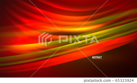 Fluid wave lines background. Trendy abstract layout template for business or technology presentation, internet poster or web brochure cover, wallpaper 65323924