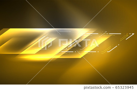 Dynamic neon shiny abstract background. Trendy abstract layout template for business or technology presentation, internet poster or web brochure cover, wallpaper 65323945