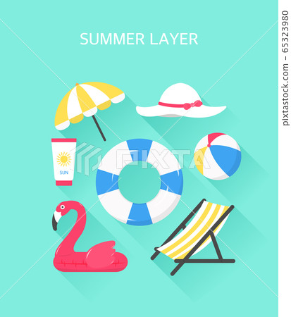 Summer Layer Collection 2 - Stock Illustration [65323980] - PIXTA