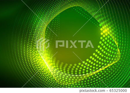 Abstract particles, wave background, neon motion techno design Abstract particles, wave background, neon motion techno design 65325000