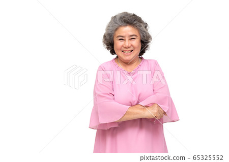 Portrait of asian senior women with arms crossed Portrait of asian senior women with arms crossed 65325552