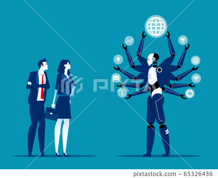 Robot taking over human jobs in future. Replace 65326436