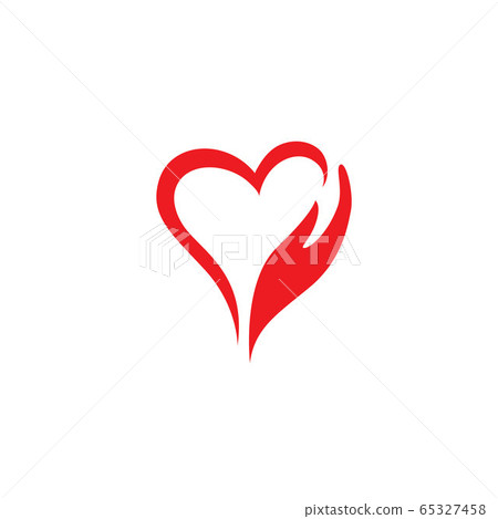 Hand love Logo Template vector Hand love Logo Template vector 65327458