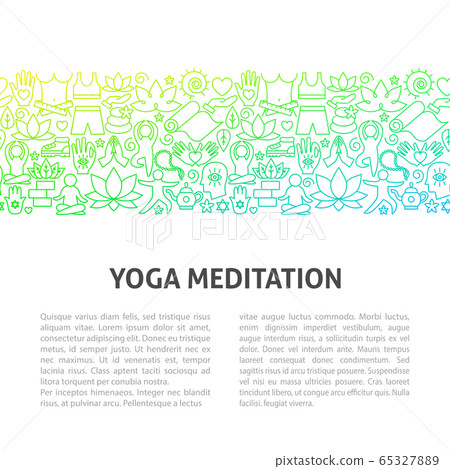 Meditation Yoga Line Template 65327889