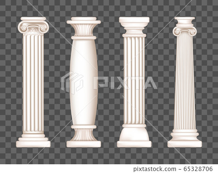 Ancient white marble greek columns Ancient white marble greek columns 65328706