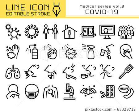 Line icon medical series vol.3 coronavirus 65329712