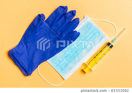 Top view of disposable surgical mask, pair of 65331082