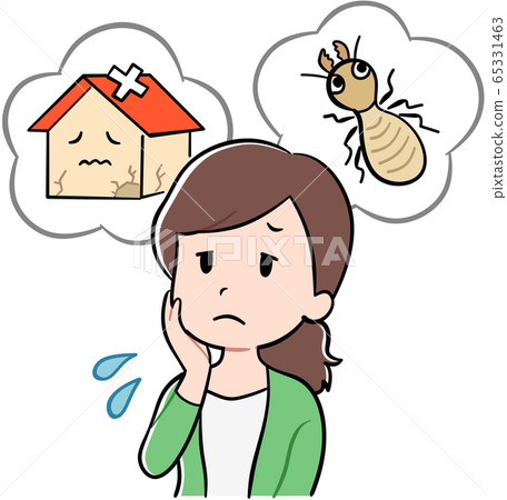 女人遭受白蟻損害 65331463