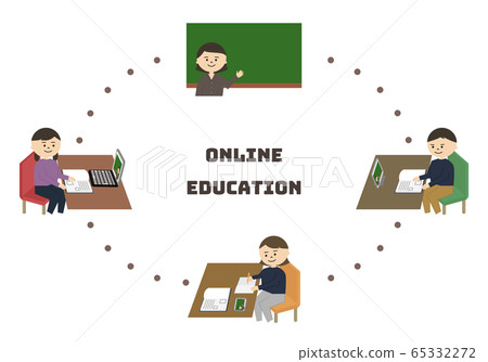 Online class female teacher 65332272