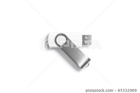 Blank white opened usb stick mock up, top view Blank white opened usb stick mock up, top view 65332909