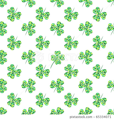 Seamless pattern with green clover leaves. Modern Seamless pattern with green clover leaves. Modern 65334071
