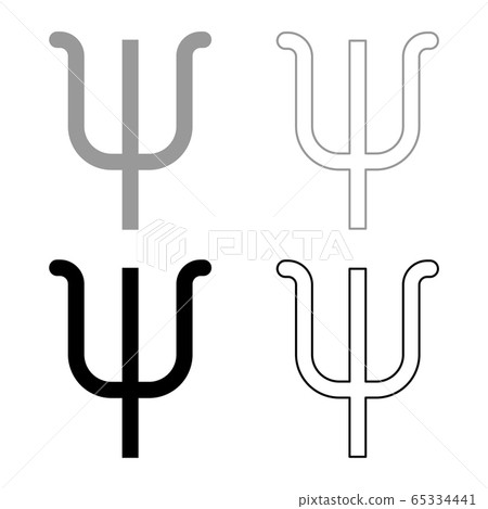 Psi greek symbol small letter lowercase font icon  65334441