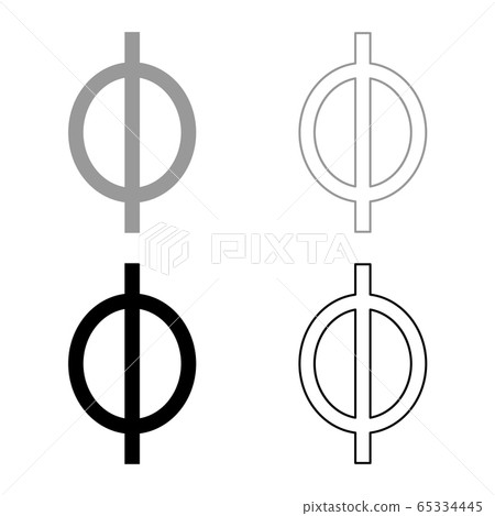 Phi greek symbol small letter lowercase font icon - Stock Illustration ...