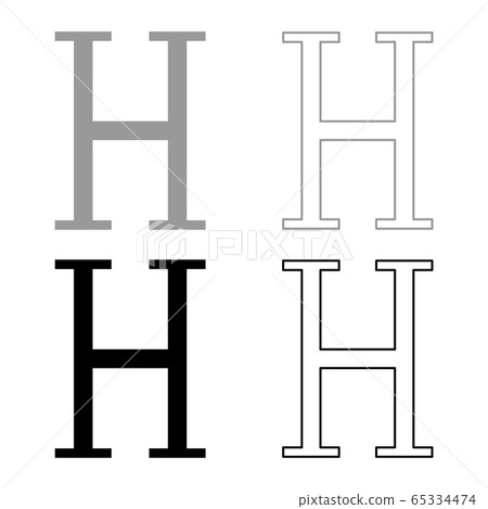 Eta greek symbol capital letter uppercase font  65334474