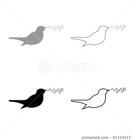 Nightingale singing tune song Bird musical notes Nightingale singing tune song Bird musical notes 65334511