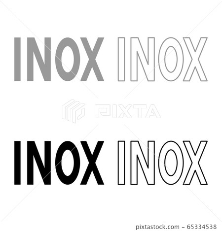 Inox inscription symbol type cooking surfaces Inox inscription symbol type cooking surfaces 65334538