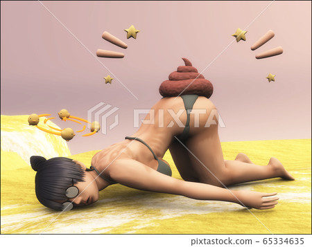 A man who faints with a poop on his ass A man who faints with a poop on his ass 65334635