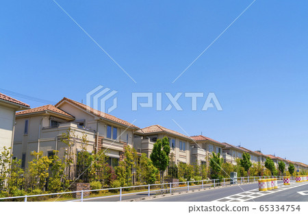 Residential area image Aozora copy space 65334754