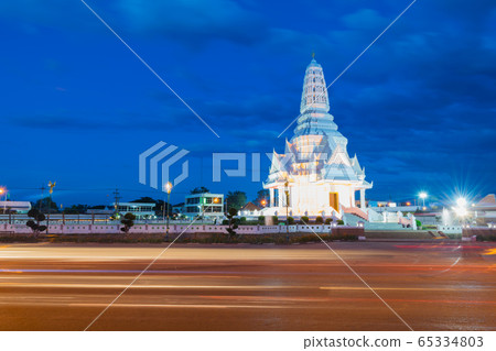 City Pillar at Kantharalak in night City Pillar at Kantharalak in night 65334803