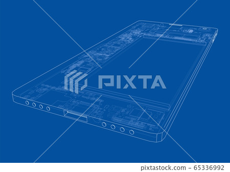 Smartphone concept outline. Vector 65336992
