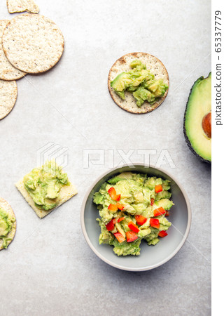 Healthy Gluten Free Snacks with avocado 65337779